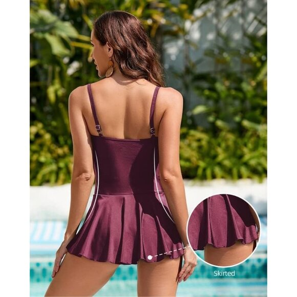 "Vintage  Swim wear, Women's Classic Swimwear Tummy Control dress" - Picture 3 of 5